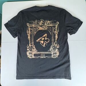 Black Gold Graphic T Shirt Mens Medium Dark Academia Streetwear Tee